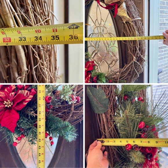 HUGE WREATH Christmas Holiday Front Door Decor Custom High End Animal Print - Picture 15 of 15